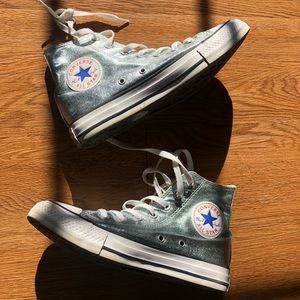 Blue Glitter Converse
